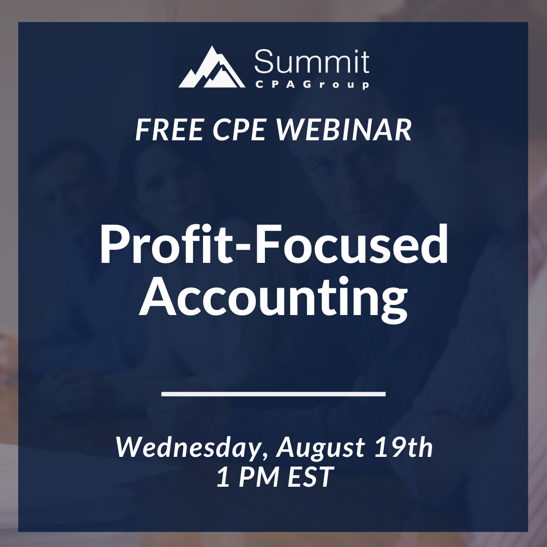 CPE Webinar: Profit-Focused Accounting