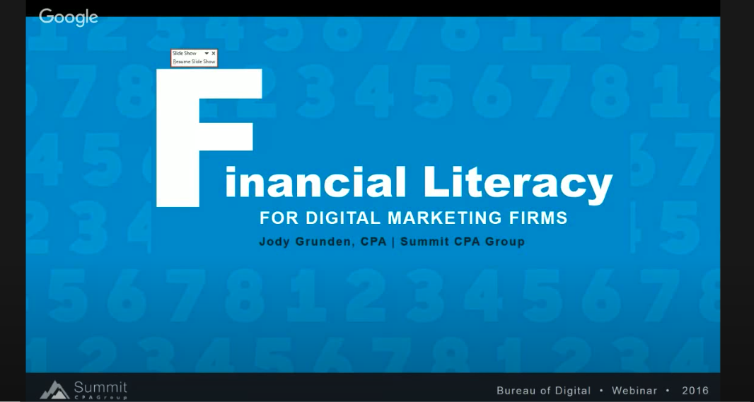 Financial Literacy for Creative Service Companies