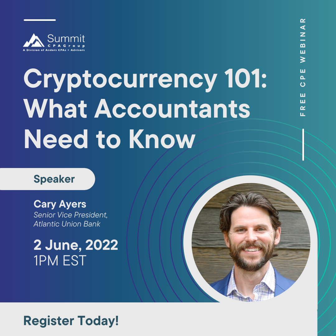 Free CPE Webinar: Cryptocurrency 101: What Accountants Need to Know