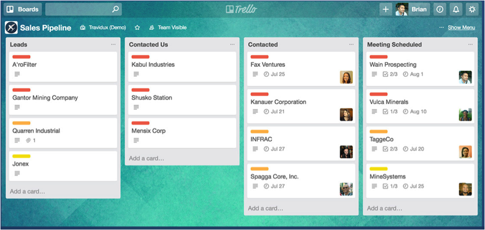 tools to keep yourself organized: Trello