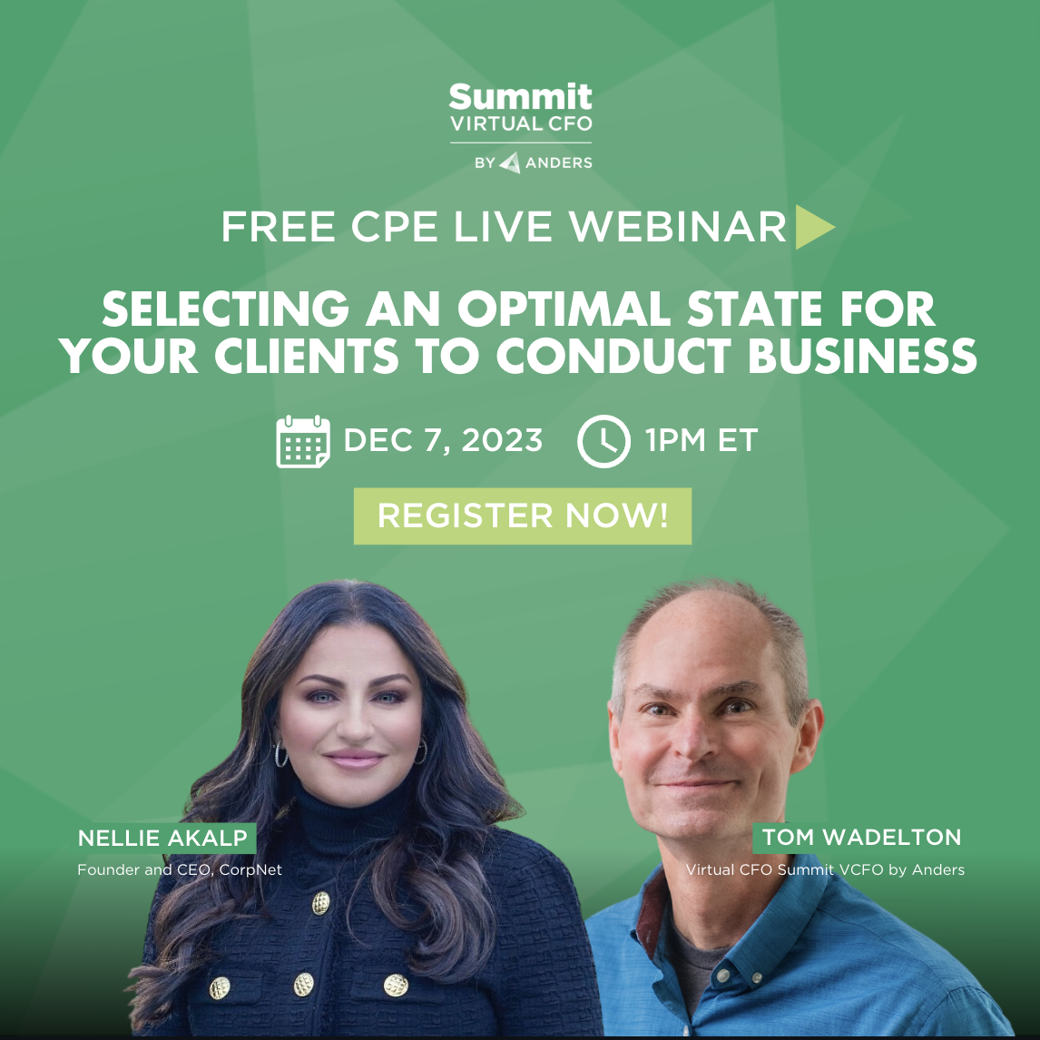 Free Webinar: Selecting an Optimal State for Your Clients to Conduct Business